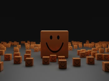 Blocks with happy faces