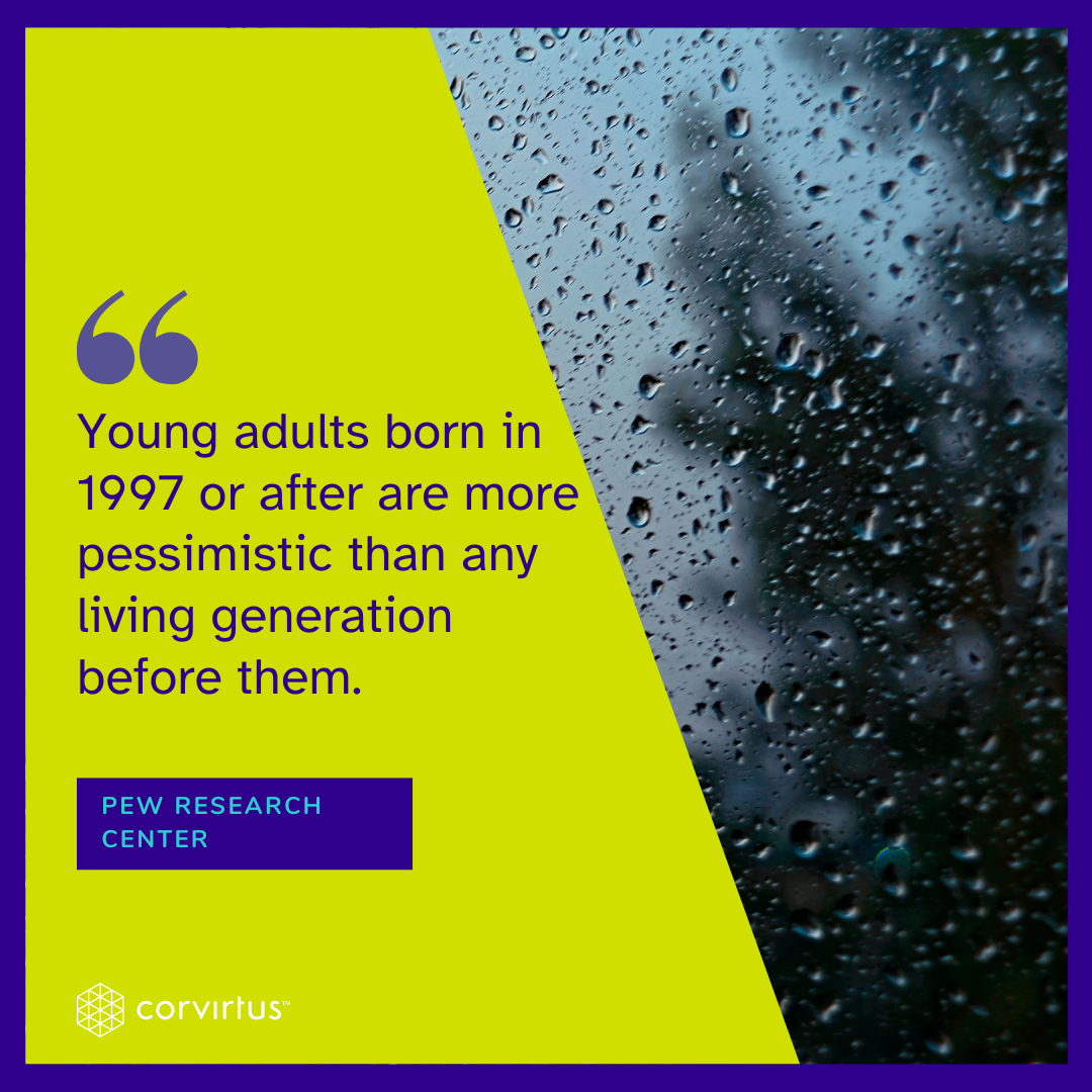 Born in or after 1997 young adults most pessimistc