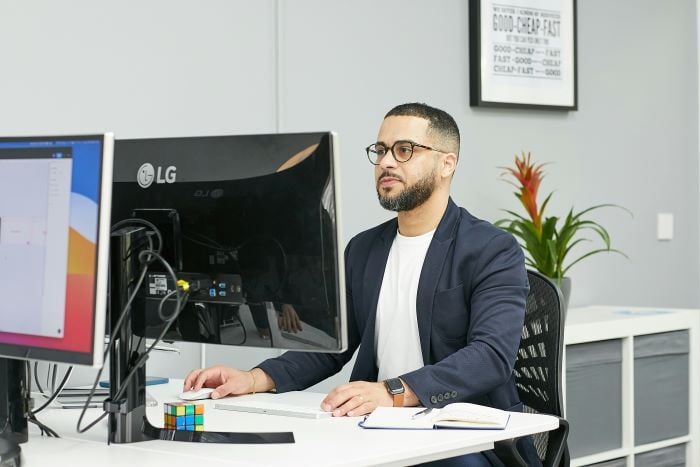 Hiring Process Candidate at Computer