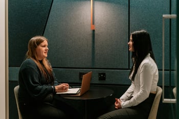 Job interview in progress, culture-driven interview questions