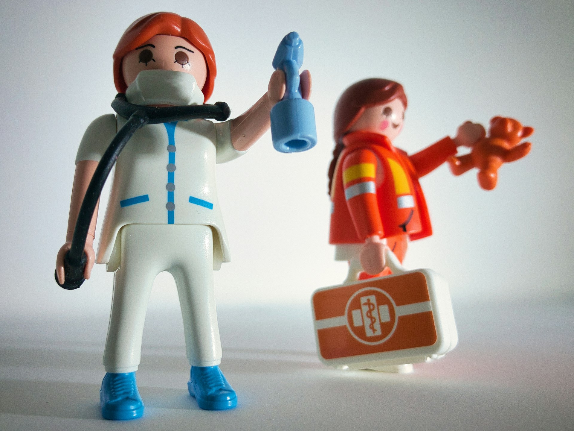 Toy healthcare workers