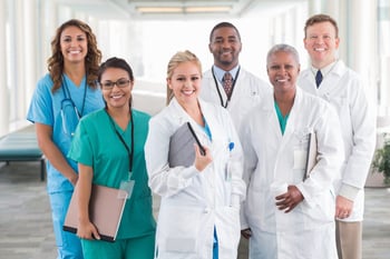 Diverse group of healthcare providers